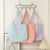 Bolsa de lona Bolsa de mão para meninas, bolsa de lona com laço estampado, bolsa de ombro de grande capacidade para estudantes