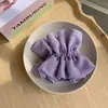 Anillo para el cabello con pliegues de encaje suave estilo coreano para el intestino grueso, banda de goma para el cabello de alta calidad para mujer, cuerda para la cabeza, cuerda para el cabello de gran tamaño
