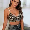 Ropa interior sexy sin costuras con estampado de leopardo, talla europea y americana, sujetador push-up inalámbrico fino, sujetador de talla grande para cruzar la frontera con cierre en la espalda