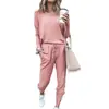 Otoño e invierno 2023 nuevo ropa de mujer transfronteriza europea y americana Amazon popular holgado color liso manga larga traje casual