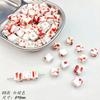 DIY com Contas Novo Quadrado Chinês DIY Tinta Salpicada Pia Furo Reto Contas Soltas Pulseira Colar Brincos Estilo Frio Artesanal