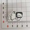 Parches Acrílicos Lindos Líneas Blancas y Negras Gatitos de Dibujos Animados en Relieve Pinzas para el Cabello Broches Hebillas de Zapatos Accesorios de Joyería DIY