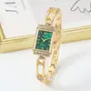 Relógio de Pulso de Nova Nicho de Alta Gama Transfronteiriço para Mulheres, Relógio de Pulso Fashion, Relógio Quadrado de Luxo Leve com Cravação de Diamantes para Mulheres, Quartzo