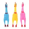 Pollo Chillón de Venta Caliente Juguete de Pollo Chillón Mascota Auto-Placer Juguete para Morder Resistente a Mordidas Pollo Chillón de Vinilo Juguete de Broma