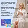 Set de Bolas de Baño de Burbujas con Extracto de Rosa Mosqueta y Extracto de Lavanda para una Limpieza Suave de Todo el Cuerpo