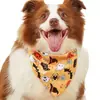 Suministros de Halloween para perros y gatos: venta al por mayor de bandanas para mascotas, bandanas triangulares estampadas y baberos