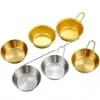 Cantimplora de Acero Inoxidable Engrosada Cuenco para Arroz y Vino Cocina Coreana Celebridad de Internet Cuenco Dorado con Asa Cuenco para Condimentos Japoneses Plato para Mojar Plato para Salsa