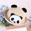 Sombrero de paja trenzada nuevo para primavera y verano, forma de dibujos animados de panda viajero para hombres y mujeres, sombrero de atracciones turísticas coreanas, venta al por mayor