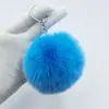 Llavero colgante bola de pelo de fábrica 8cm imitación pelo de conejo Rex llavero bolsa de chica accesorios de coche regalo