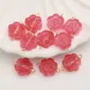 Cuentas Dispersas de Hielo Transparente Estilo Antiguo, Cuentas de Vidrio con Flor en Degradado, Materiales para Cuentas de Pulseras DIY, Accesorios Hechos a Mano para Pendientes