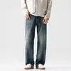 Roupas Masculinas Populares / Primavera 2026 Novo Jeans Reto Solto Americano Retro High Street Stretch para Homens