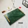 Bandeja Decorativa de Mármore Natural com Textura de Madeira da Caverna Amarela, Disponível em Várias Cores e Tamanhos, Adequada para Exibição na Sala de Estar e no Quarto