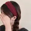 Faixa de Cabelo Larga de Lã Tricotada de Alta Qualidade para Mulheres 2025 Nova Faixa de Cabelo de Coroa Alta Acessórios de Cabelo para Uso Diário de Outono e Inverno