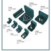Caja de terciopelo redondeada con logotipo personalizado, caja para empaquetar joyas, caja para anillos, caja para empaquetar colgantes y collares, caja para guardar joyas