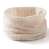 Braga de Cuello de Cachemir para Mujer 100% Cachemir Puro de Moda Versátil Cálida Protector de Cuello de Color Puro con Corte Bufanda de Punto para Cuello