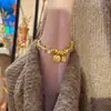 Nuevo Estilo Chino Tendencia Nacional Pulsera Transparente Etiqueta de Fortuna Dorada Textura Alto Valor Temperamento Moda Pulsera de Cuentas