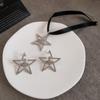 Doce e Cool Garota Picante Choker de Couro Estrela Diamante Completo Brincos de Alto Nível de Luxo Leve Nicho Joias Exquisitas