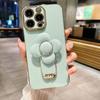 Adecuado para Funda de Teléfono Móvil Apple 17 Galvanizado Todo Incluido Iphone15Pro Soporte de Molino de Viento Grande Descompresión Anti-Caída Cubierta Protectora