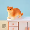 Modelo de Animal Simulado Gato Gordo Resina Decoração de Casa e Escritório Cena Enfeites de Gato Presentes de Feriado Venda por Atacado