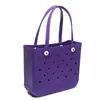 En stock bolsa de playa eva bolsa de agujeros bolso de mano grande de almacenamiento para viajes cesta de verduras de inyección bolsa de agujeros eva con impresión