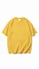 Comércio Exterior Camiseta Básica Cor Sólida Tamanho Plus Size Masculina e Feminina Camiseta de Camada de Base Manga Curta Algodão Puro Pesado Camiseta de Marca Tendência Atacado Personalização