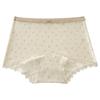 Cuecas Boxer de Algodão Retro Floral Antibacterianas 10A para Meninas, Gancho Estendido de Algodão, Cuecas Boxer Femininas de Cintura Média e Cobertura para o Quadril