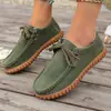 Novos Sapatos de Veludo com Cadarço Frontal Moda Europeia e Americana para Mulheres Comércio Exterior Tamanho Grande Casuais Esportivos Mocassins Baixos