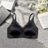 Satén Aceitoso Francés 2025 Primavera y Verano Nuevo Estilo Encaje Senos Grandes Adelgazantes Ropa Íntima Sujetador Push-Up Transpirable para Mujer