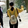 Mochila Infantil Sirviendo a la Gente Bolso de Lona Mochila para Bebé Bolso de Tela Bolso de Hombro Cruzado de Cinco Estrellas Lei Feng