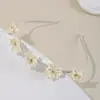 Nuevos Accesorios para el Cabello de Bebé Europeos y Americanos Diadema de Princesa de Cobertura Total Amigable con el Cabello para Niñas Tocado Floral Infantil