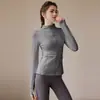 Chaqueta Top de Yoga para Mujer Ropa Deportiva Ajustada Estilo Adelgazante Ropa de Fitness Chaqueta para Correr Secado Rápido Cuello Alto Ciclismo al Aire Libre