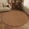 Tapete de sisal estilo vintage, adequado para quartos, fácil de limpar e passar um pano, tapete redondo para salas de chá, estúdio de fotografia, tapete liso