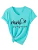 Mimi reza abraza amor Amazon eBay tienda independiente casual simple camiseta de mujer cuello en V manga corta capa base