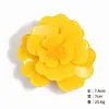 Broche Camélia Tridimensional Retrô Estilo Francês, Flor de Acrílico Brilhante Multicor Alfinete Anti-Exposição, Acessórios Femininos Atacado