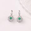Colgante Clip Hebilla Chapado en Oro Real de 18K con Cabeza de Hebilla de Loto de Diamante Colgante de Jade Cristal Loto Hebilla Semilla de Melón Hebilla Collar D42