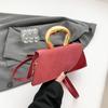 Bolso Satchel Elegante Versátil de Alta Gama Francés Bolso Cuadrado Pequeño Nueva Moda Empalme Trabajo Ropa de Trabajo Bolso Bandolera