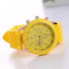 Relógios de Silicone Geneva em Estoque para Homens e Mulheres, Moda Coreana, Coloridos, de Gelatina, para Estudantes