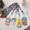 Portatarjetas de identificación de estudiante del dibujo animado Totoro de Hayao Miyazaki con cordón largo, portatarjetas anti-pérdida para tarjeta Yangchengtong, tarjeta de control de acceso y tarjeta Octopus