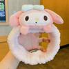 Diadema de peluche con forma de perro Yugui de Sanrio, con melodía, para maquillaje, para mujer
