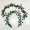 1,8m/30 Peças Decoração de Natal de Rattan Pendurada na Parede de Natal Guirlanda para Casa Agulha de Pinheiro Simulada Rattan de Pinheiro