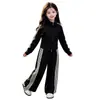 Conjunto deportivo de otoño para niña 2026 nuevo elegante estilo coreano casual para niños pantalones anchos de dos piezas