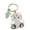 Chaveiro de carro panda tesouro nacional masculino e feminino metal suprimentos para carro ferramentas pingente criativo laser estilo chinês