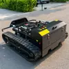 Cortador de grama autopropelido tipo esteira, corte de grama com um toque, potente, máquina de cortar grama controlada remotamente