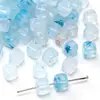 Pacote de Material para Acessórios de Joias, Pulseira, Colar, DIY Feito à Mão, Contas Quadradas Transparentes Acrílicas de Alto Brilho, Duas Cores
