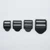 Suministro en stock de hebilla curva de plástico, hebilla de ajuste para mochila, hebilla de escalera en forma de arco, hebilla de cuatro posiciones para cincha, accesorios de cincha para mochila escolar