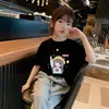 Camiseta Infantil Manga Curta Verão Novo Estilo Roupas de Verão para Crianças Roupa de Bebê Manga Meia Manga Média e Grande Camiseta Infantil Meninas Tops 100% Algodão