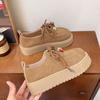 Zapatos Planos de Plataforma con Suela Gruesa para Mujer, Modernos, Versátiles, Cómodos y Súper Populares, Zapatos Planos Suaves con Ligero Aumento de Altura para Mujer, Nuevo Estilo 2025