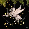 Colgante Nuevo de Cristal de Hielo Shengyuan Colgante para Árbol de Navidad Acrílico Transparente Ángel Decoración Navideña Atrezzo para Escena