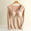 3893 Térmica Manga Larga 3901 Ropa Interior Femenina talla extra Base Scrub Cuello en V Copa Fija Ropa Interior Térmica Francesa talla extra