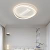 Lámpara de ventilador sin aspas para sala de estar, moderna, simple, con línea ondulada, protección ocular, lámpara de techo para dormitorio, paquete de lámpara de ventilador eléctrico para toda la casa